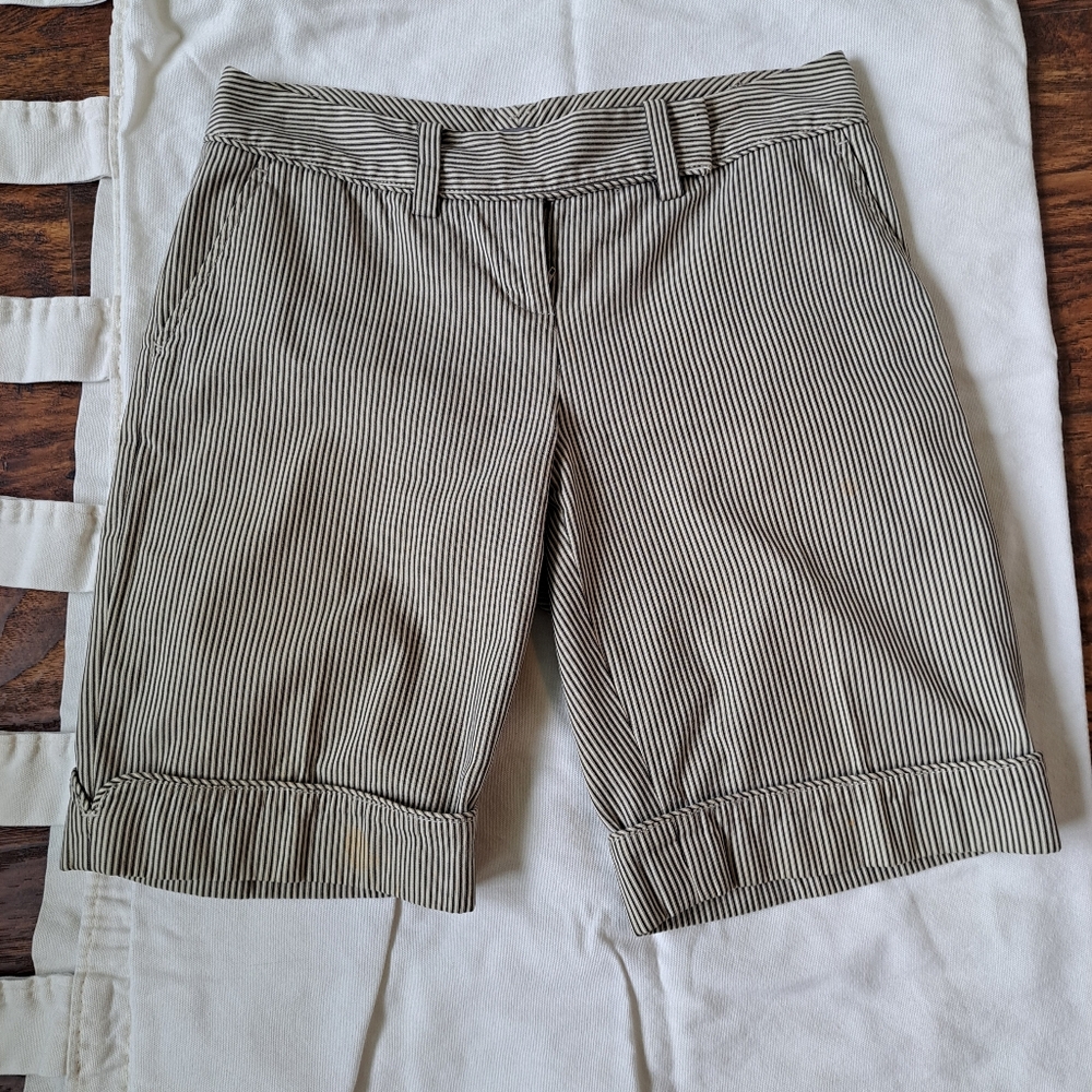 Striped Black and White Women's Shorts